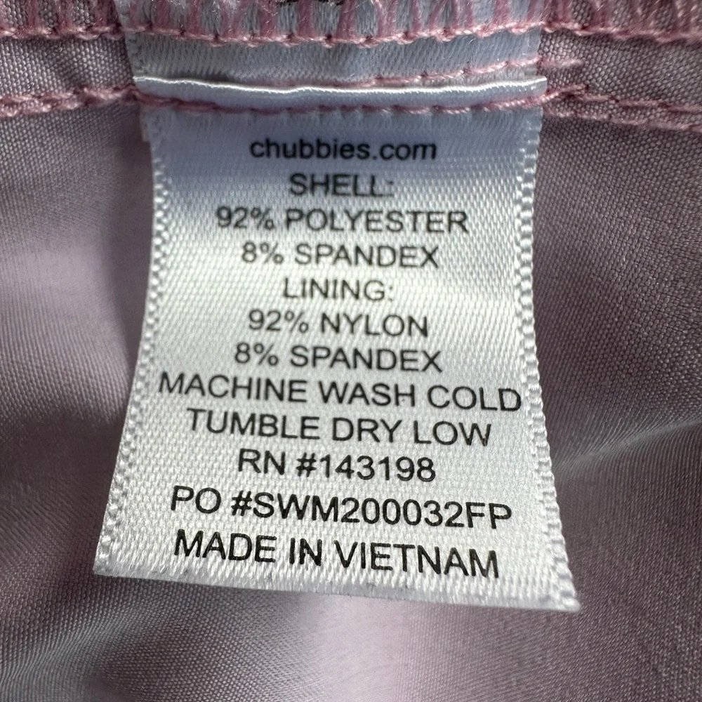 Chubbies Striped Pink and Blue Classic Swim Trunks 5.5 inseam